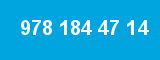 978 184 47 14 978 184 47 14